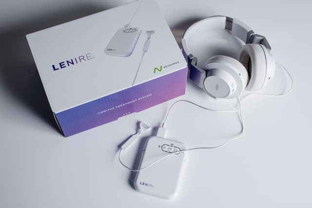 Lenire tinnitus treatment device available at Sounds of Life