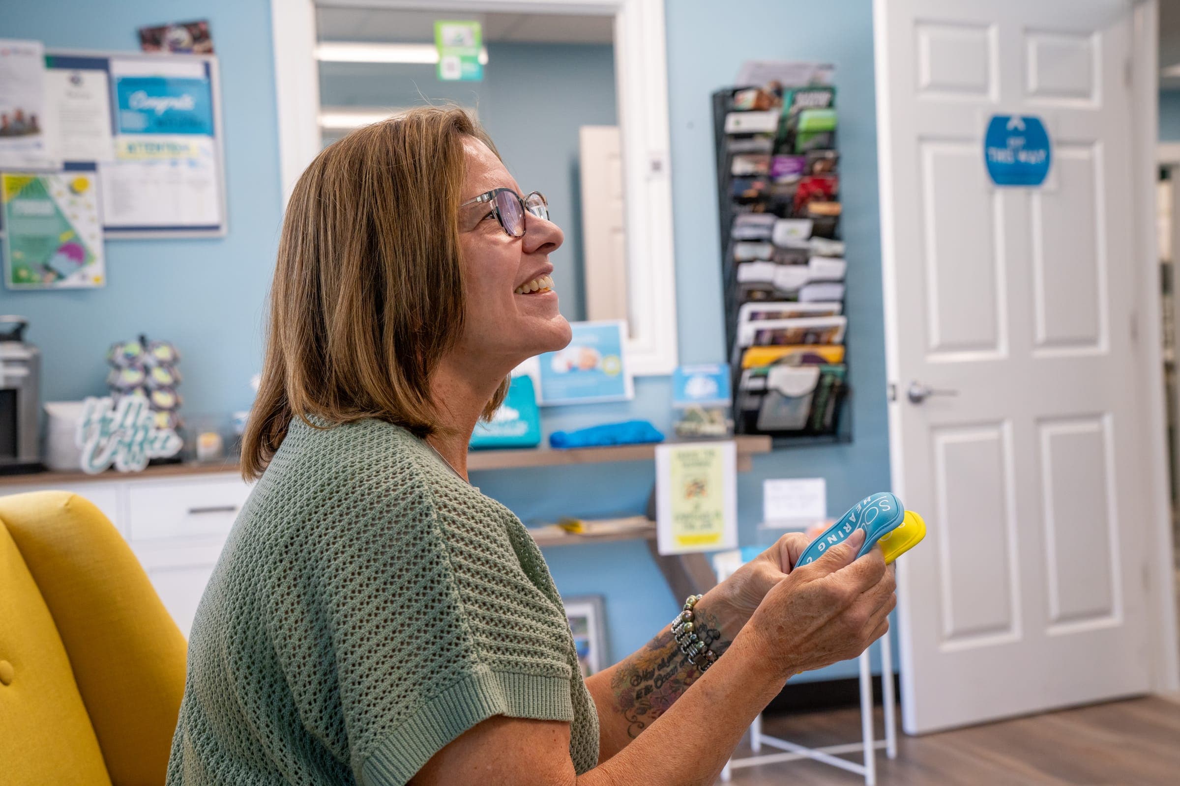 Patient listening during a consultation