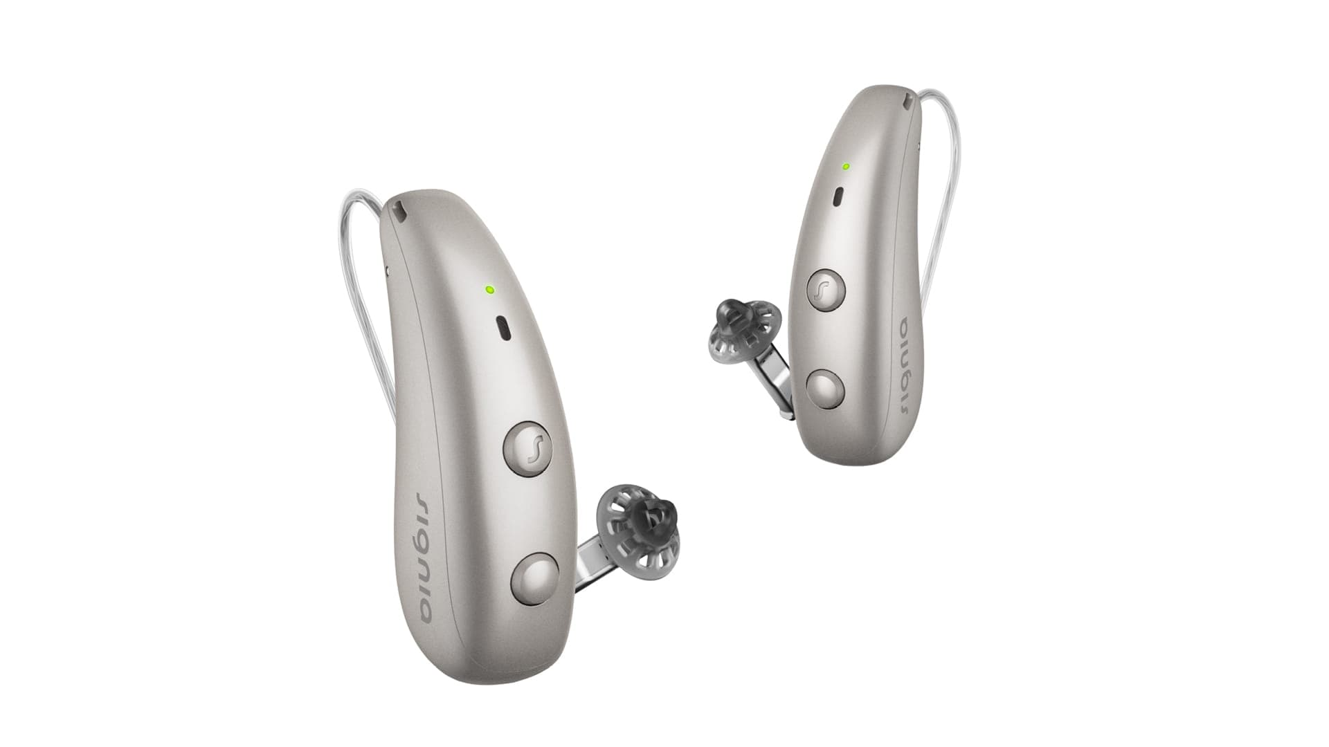 Signia Pure Charge&Go rechargeable receiver-in-canal hearing aids, fitted at Sounds of Life Hearing Center in Painesville, Ohio