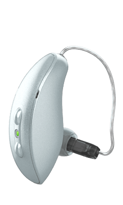 Starkey Omega AI receiver-in-canal hearing aid, fitted at Sounds of Life Hearing Center in Painesville, Ohio